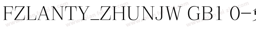 FZLANTY_ZHUNJW GB1 0字体转换